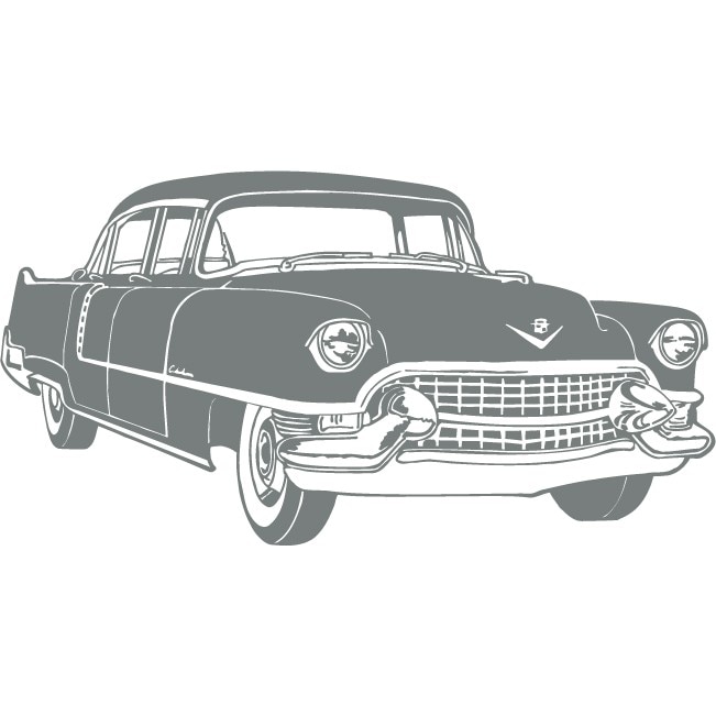 Masina Hudson Wasp - Sticker Decorativ - Gri Metal - 150 x 79 cm