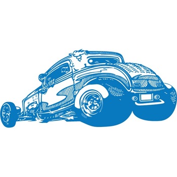 Hot Rod - Sticker Decorativ - Albastru - 135 x 60 cm Hot Rod - Sticker Decorativ - Albastru - 135 x 60 cm