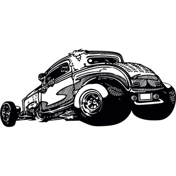 Hot Rod - Sticker Decorativ - Negru - 180 x 80 cm Hot Rod - Sticker Decorativ - Negru - 180 x 80 cm