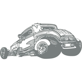 Hot Rod - Sticker Decorativ - Gri Metal - 180 x 80 cm Hot Rod - Sticker Decorativ - Gri Metal - 180 x 80 cm