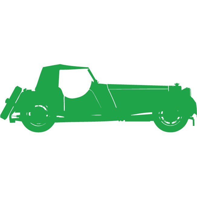 Automobil clasic - Sticker Decorativ - Verde - 160 x 56 cm