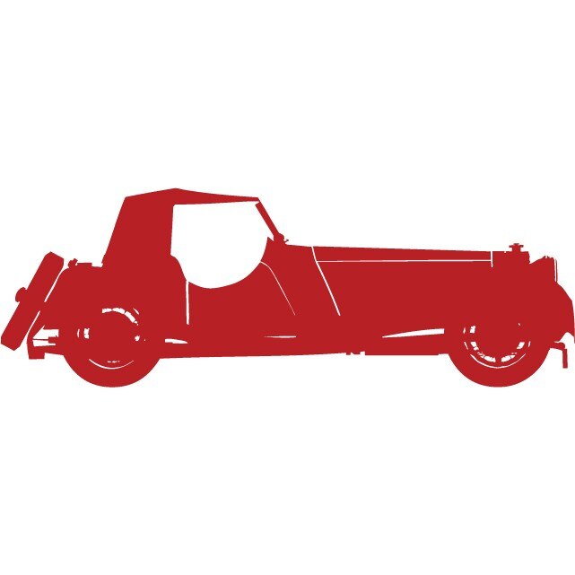 Automobil clasic - Sticker Decorativ - Rosu Cardinal - 120 x 42 cm