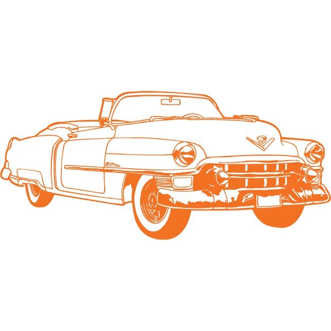 Cadillac Eldorado - Sticker Decorativ - Portocaliu - 170 x 78 cm