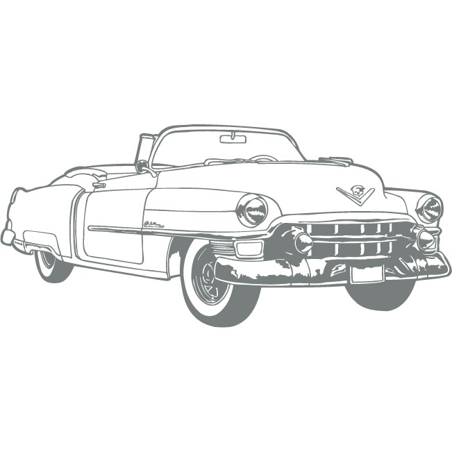 Cadillac Eldorado - Sticker Decorativ - Gri Metal - 170 x 78 cm
