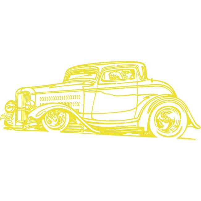 Ford Hot Rod - Sticker Decorativ - Lemon - 139 x 53 cm