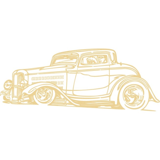 Ford Hot Rod - Sticker Decorativ - Bej - 139 x 53 cm