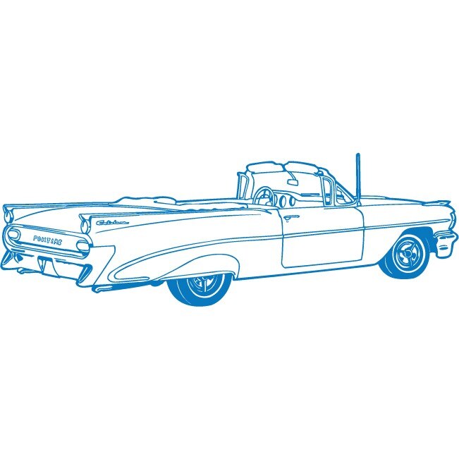 Cadillac - Sticker Decorativ - Albastru - 135 x 45 cm
