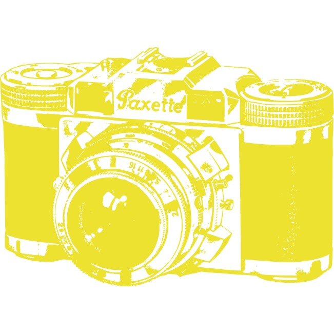 Aparat foto Paxette - Sticker Decorativ - Lemon - 130 x 93 cm