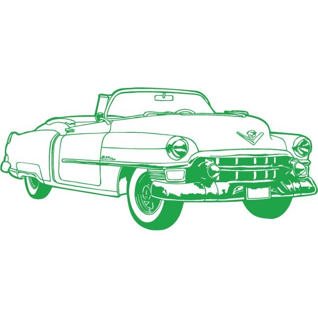 Cadillac Eldorado - Sticker Decorativ - Verde - 128 x 59 cm