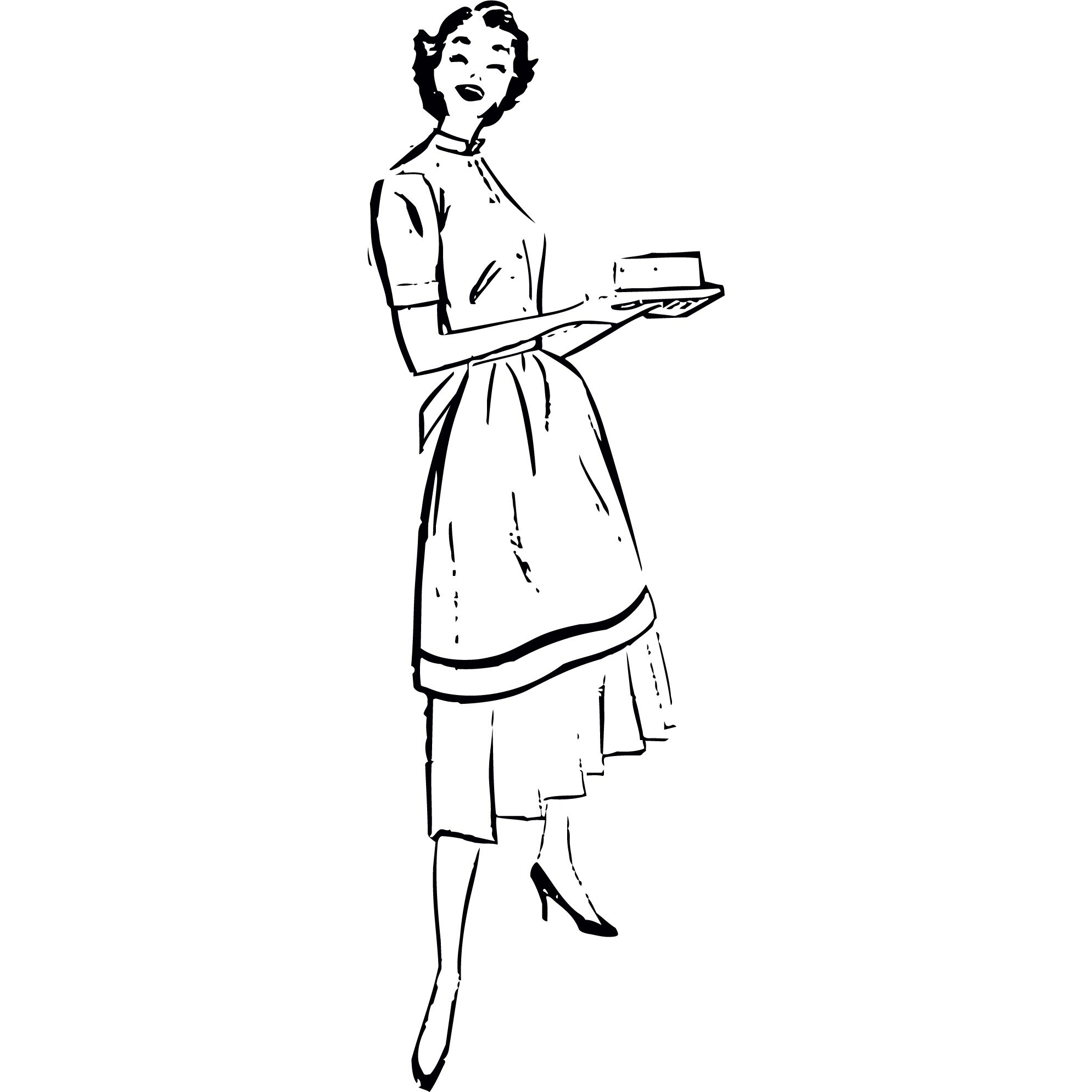 Bucatareasa casei - Sticker Decorativ - Negru - 40 x 120 cm