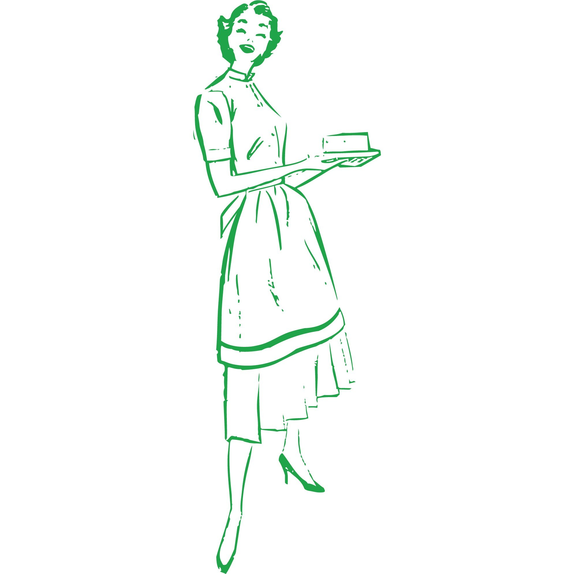 Bucatareasa casei - Sticker Decorativ - Verde - 40 x 120 cm