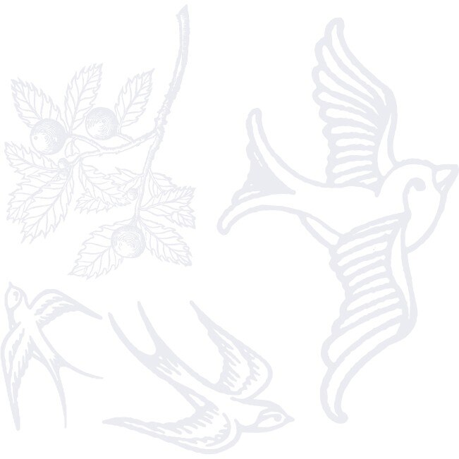 Randunele - Sticker Decorativ - Alb polar - 83 x 81 cm