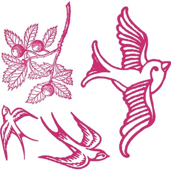 Randunele - Sticker Decorativ - Magenta - 83 x 81 cm Randunele - Sticker Decorativ - Magenta - 83 x 81 cm