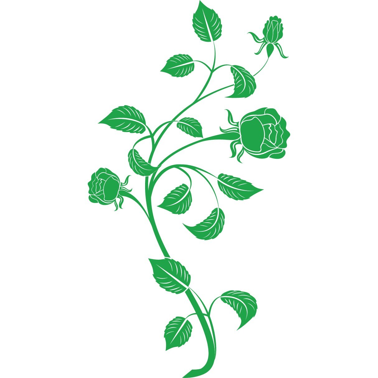 Simbolul iubirii - Sticker Decorativ - Verde - 80 x 150 cm