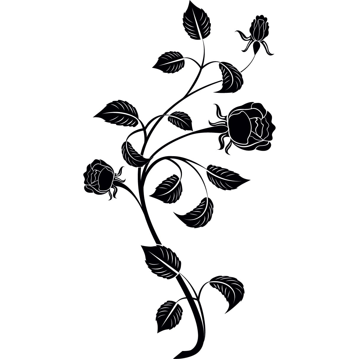 Simbolul iubirii - Sticker Decorativ - Negru - 80 x 150 cm