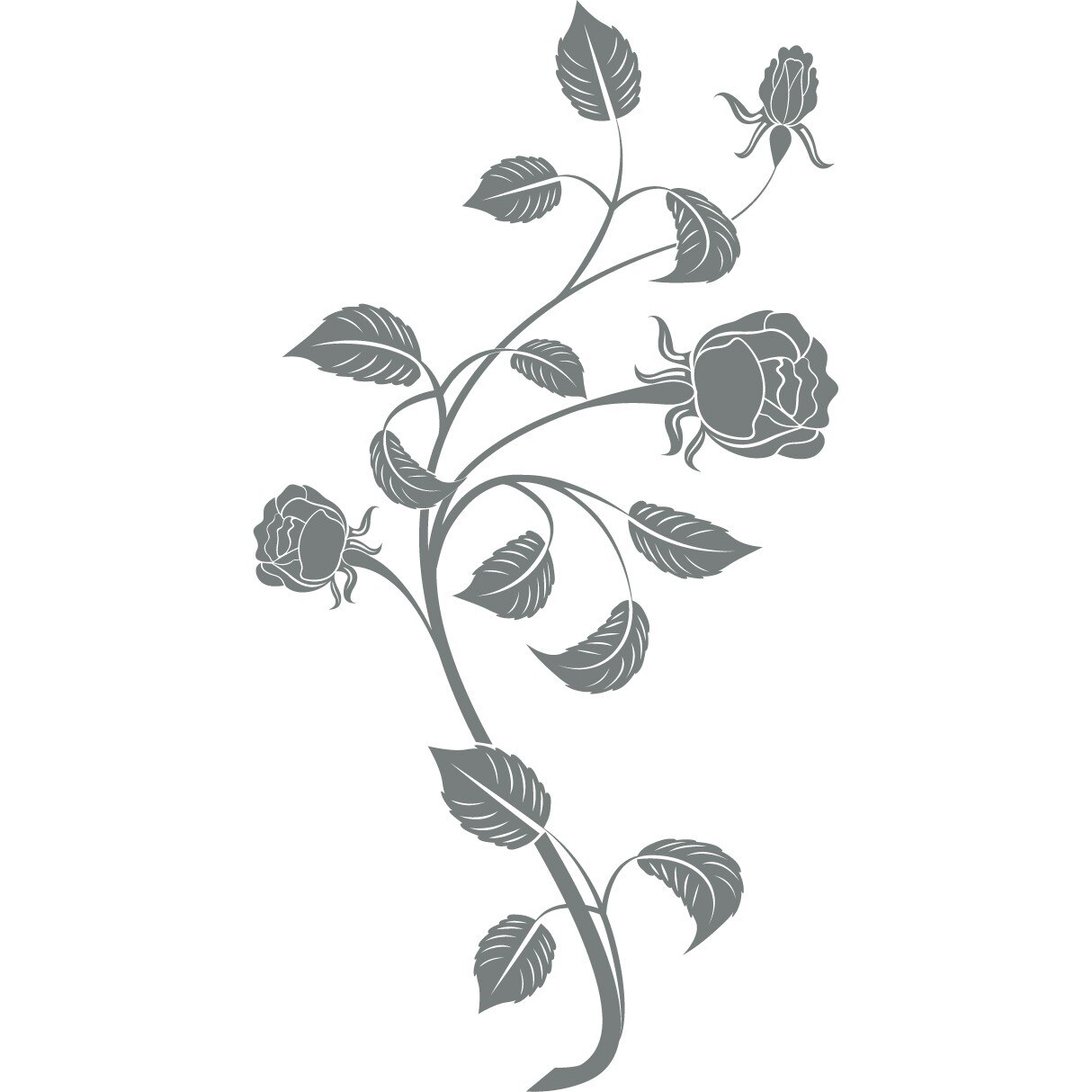 Simbolul iubirii - Sticker Decorativ - Gri Metal - 80 x 150 cm