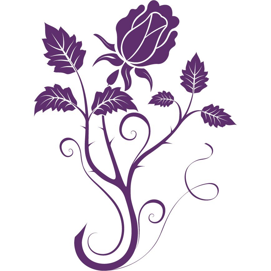 Panou trandafir - Sticker Decorativ - Indigo - 110 x 147 cm