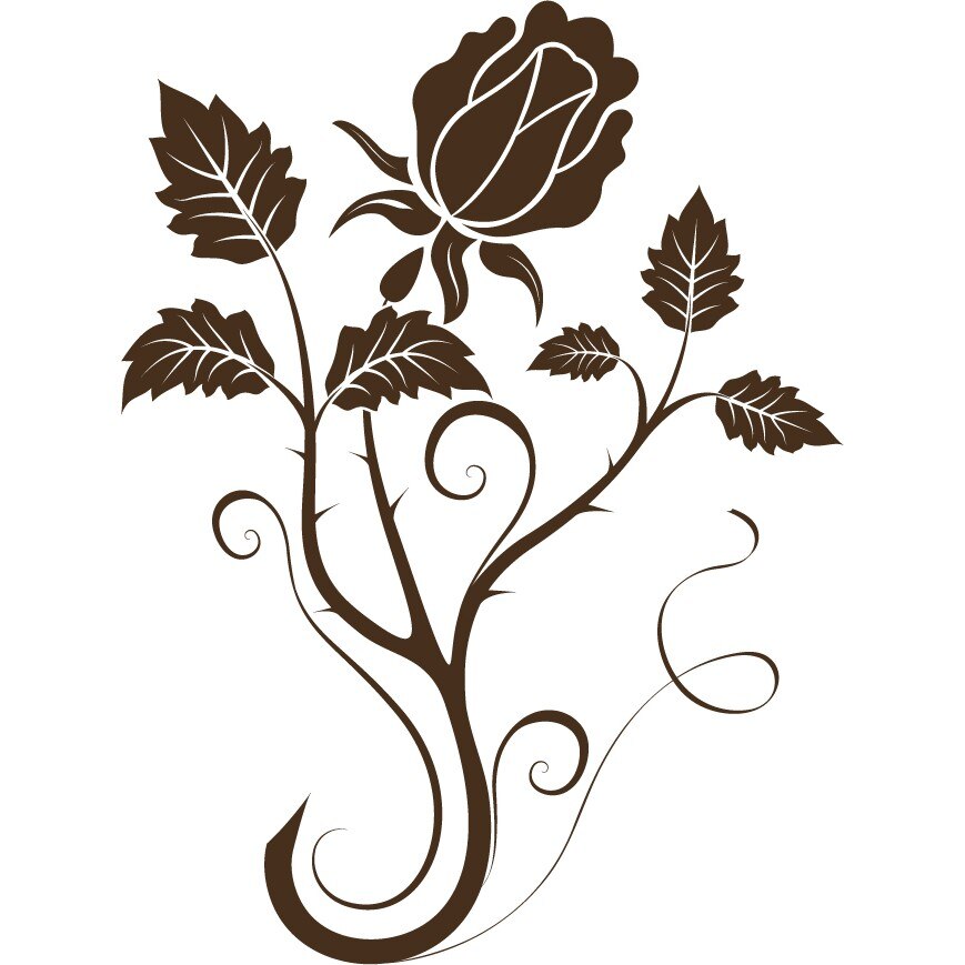 Panou trandafir - Sticker Decorativ - Choco - 110 x 147 cm