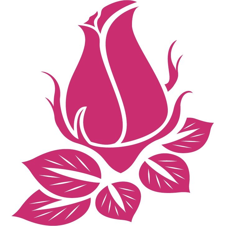 Trandafir boboc - Sticker Decorativ - Magenta - 83 x 92 cm