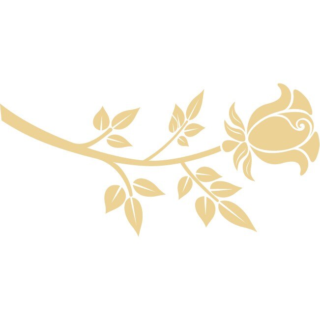 Fir de trandafir - Sticker Decorativ - Bej - 125 x 60 cm