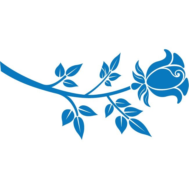 Fir de trandafir - Sticker Decorativ - Albastru - 125 x 60 cm
