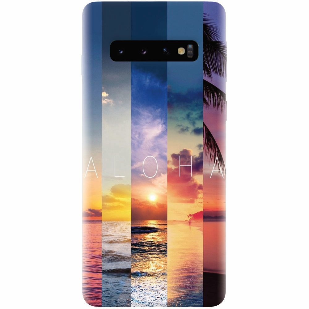 Husa silicon pentru Samsung Galaxy S10 Plus, Aloha Summer Stripes