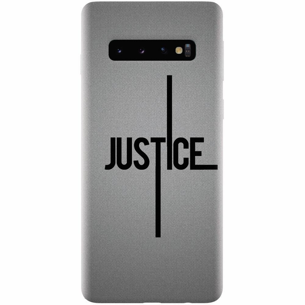 Husa silicon pentru Samsung Galaxy S10, Amir Justice Minimalistic Nubheebuccus Text