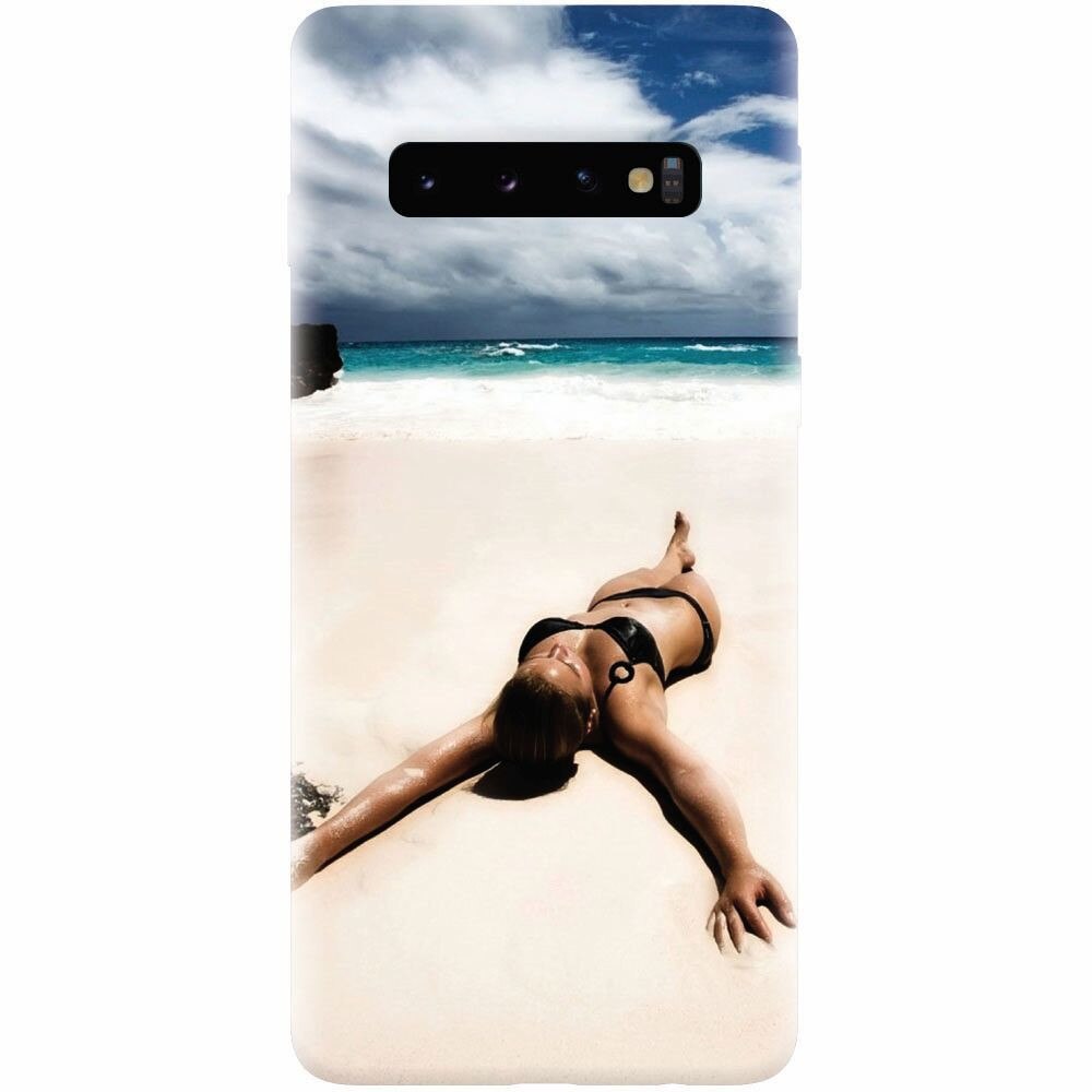 Husa silicon pentru Samsung Galaxy S10, Beach Lounging