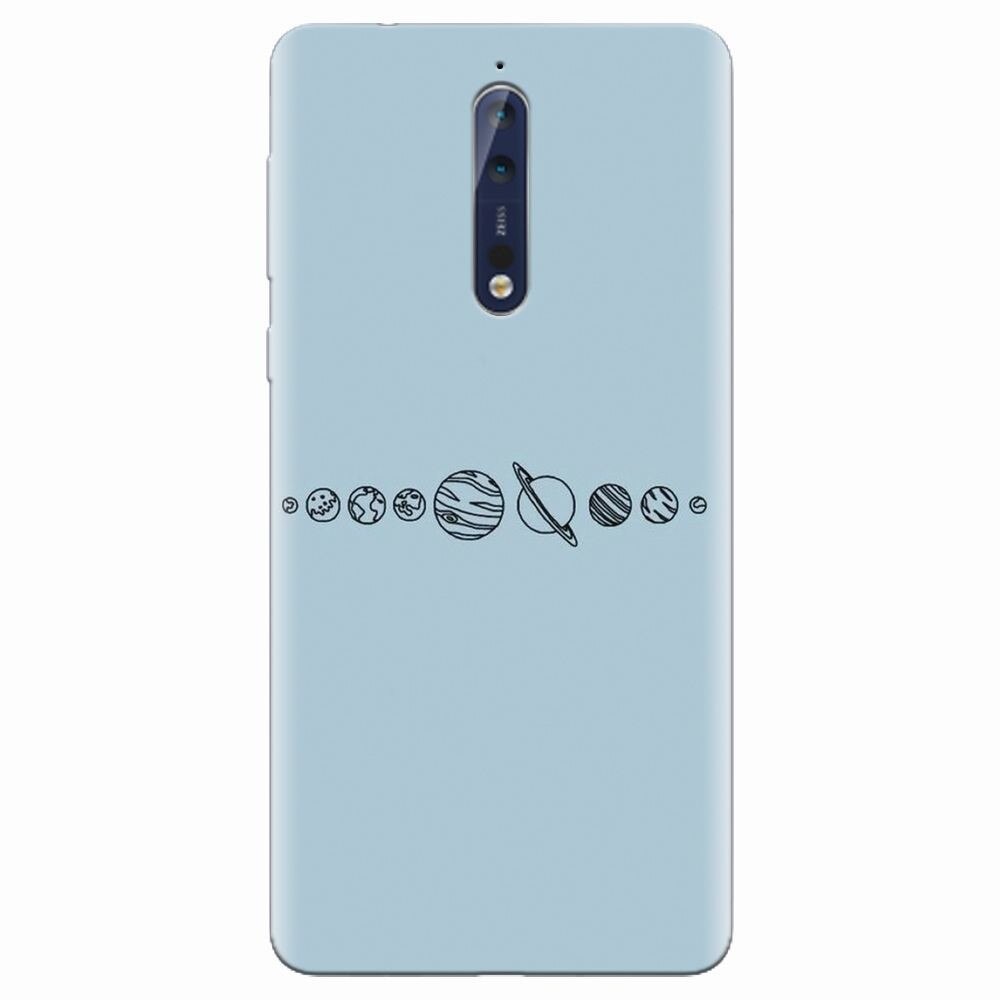 Husa silicon pentru Nokia 8, Planets