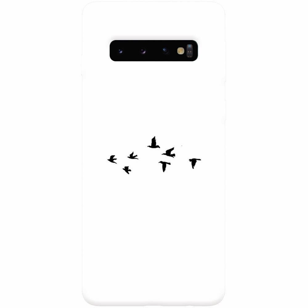 Husa silicon pentru Samsung Galaxy S10, Birds
