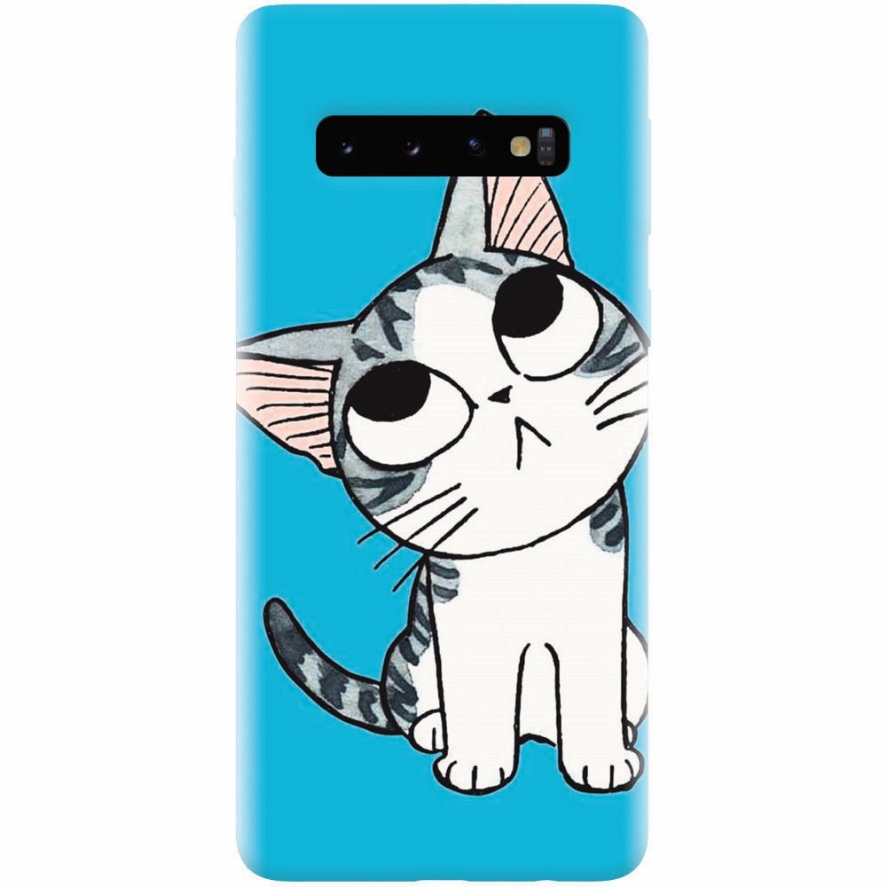 Husa silicon pentru Samsung Galaxy S10 Plus, Cat Lovely Cartoon