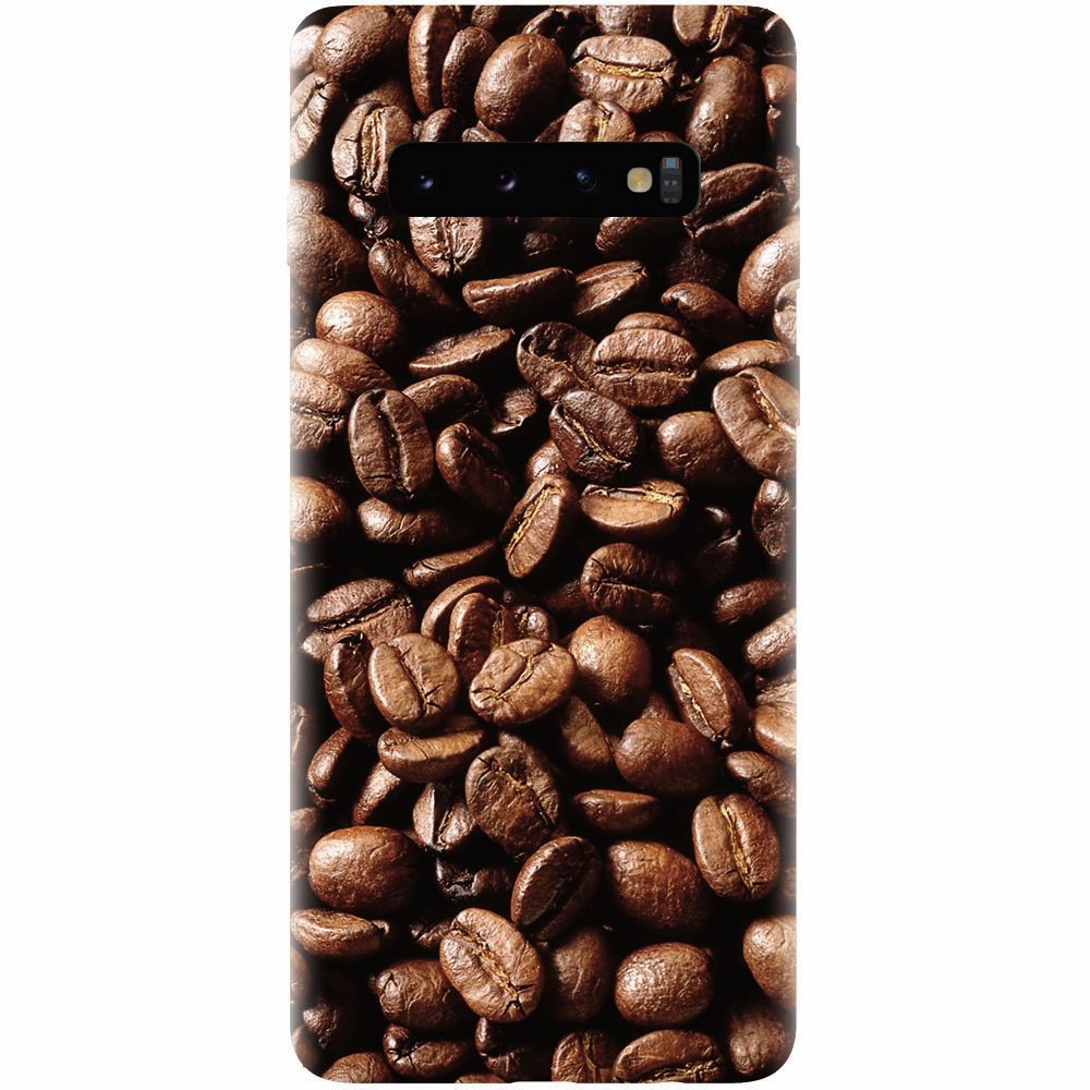 Husa silicon pentru Samsung Galaxy S10, Coffee Beans