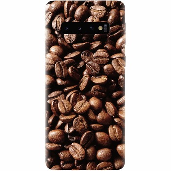 Husa silicon pentru Samsung Galaxy S10, Coffee Beans Husa silicon pentru Samsung Galaxy S10, Coffee Beans