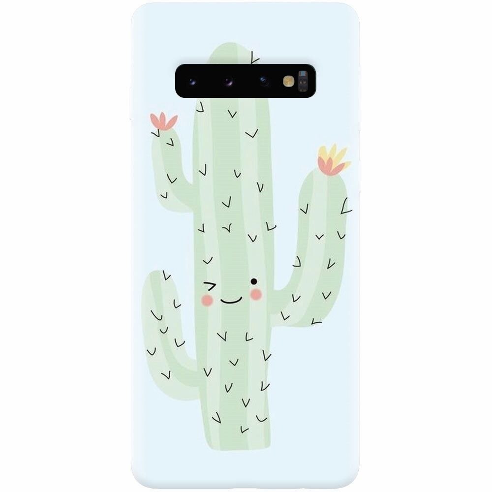Husa silicon pentru Samsung Galaxy S10 Plus, Cactus