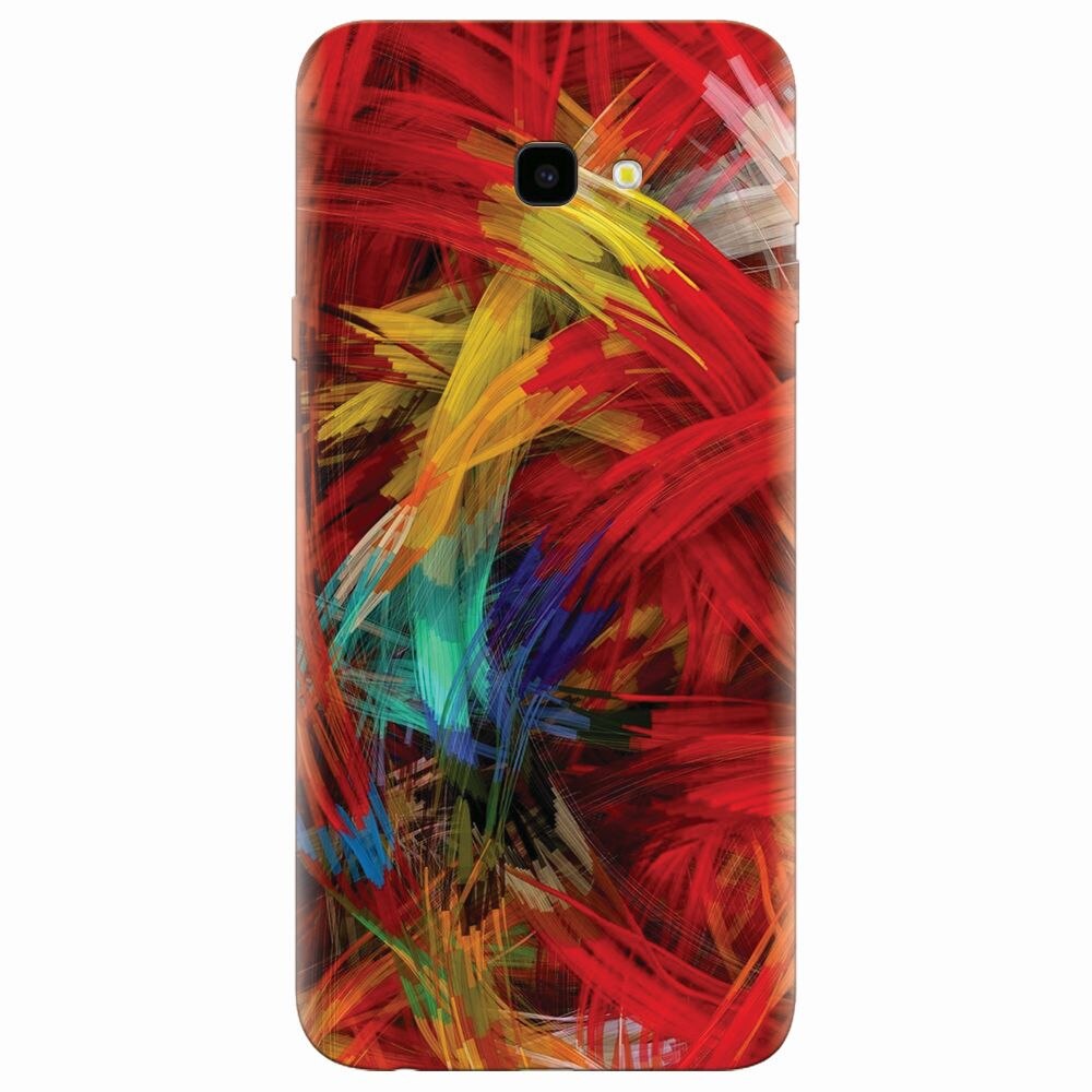 Husa silicon pentru Samsung Galaxy J4 Plus, Colorful Digital Painting Strokes