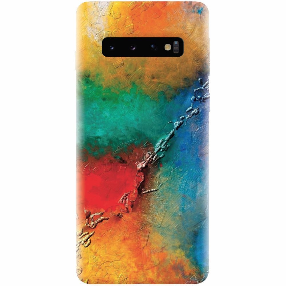 Husa silicon pentru Samsung Galaxy S10, Colorful Wall Paint Texture