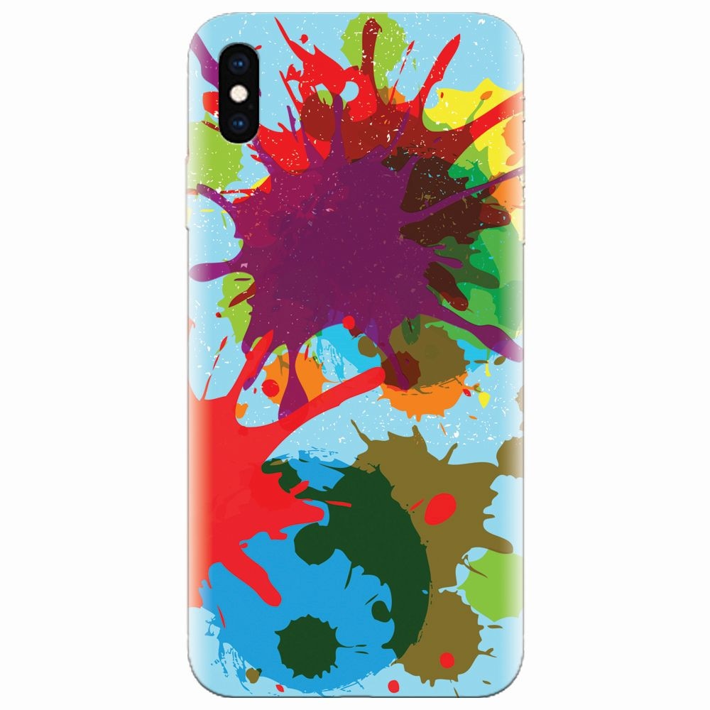 Husa silicon pentru Apple Iphone XS, Holi Splash