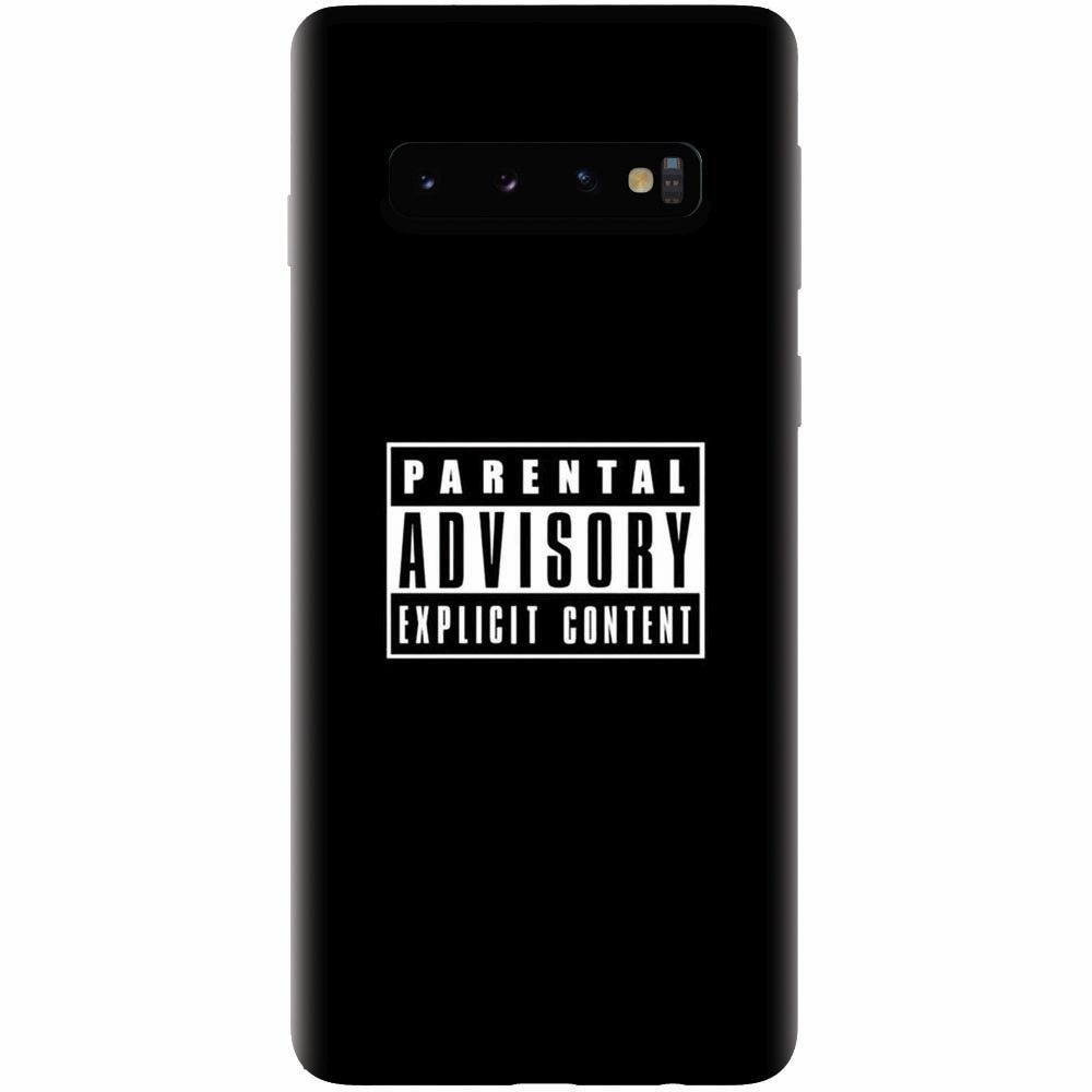 Husa silicon pentru Samsung Galaxy S10 Plus, Parental Advisory