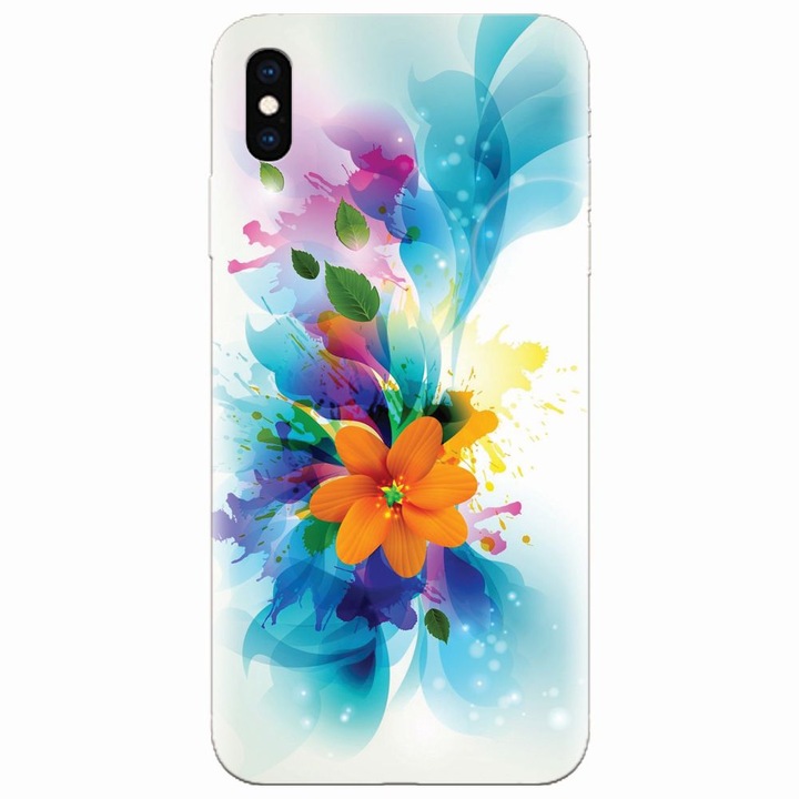 Силиконов кейс за Apple iPhone XS, Flower 011