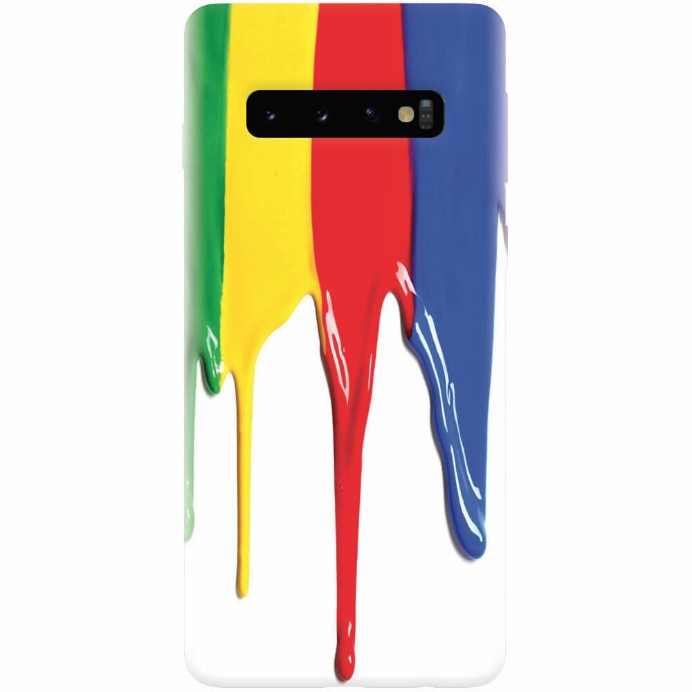 Husa silicon pentru Samsung Galaxy S10 Plus, Dripping Colorful Paint