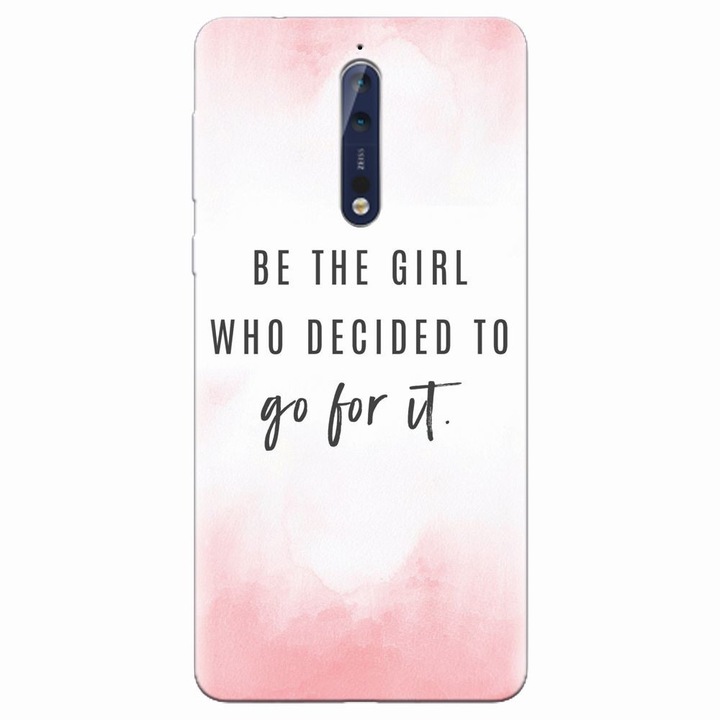 Силиконов кейс за Nokia 8, Quotes Pink
