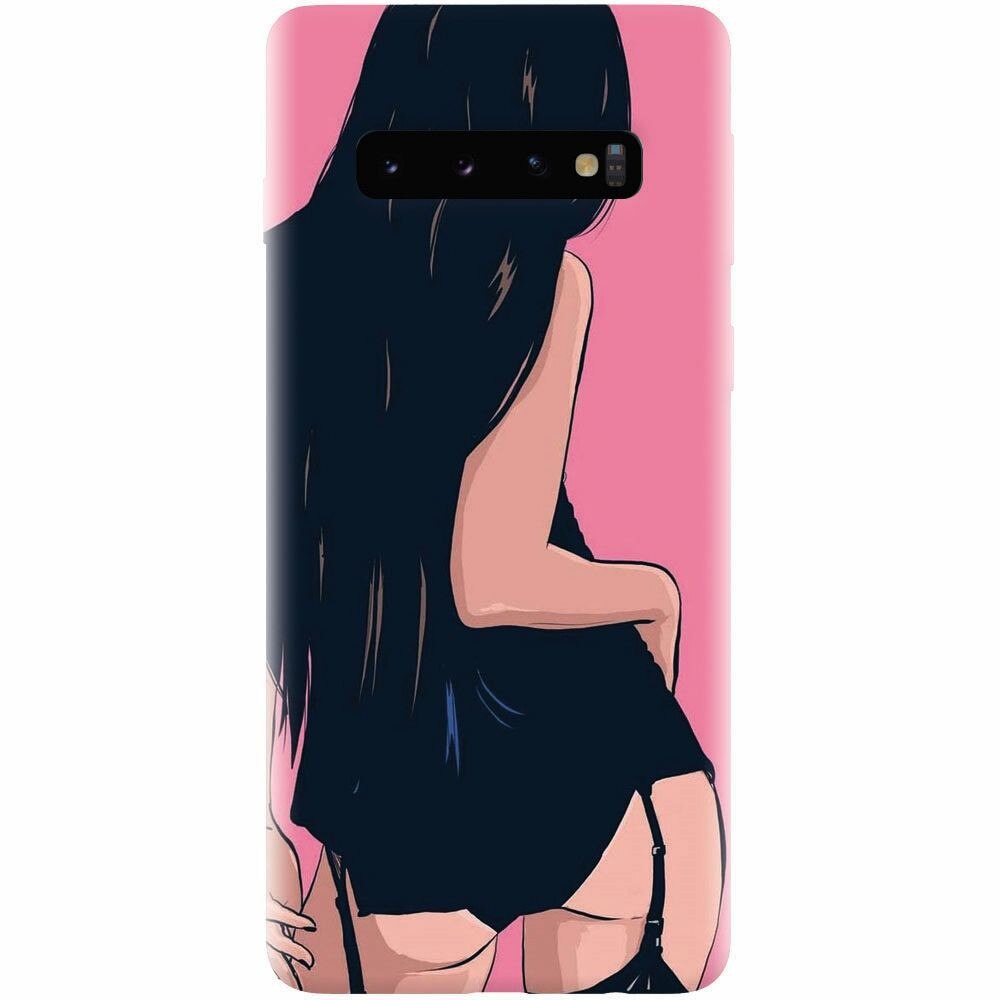 Husa silicon pentru Samsung Galaxy S10 Plus, Girl With Long Hair