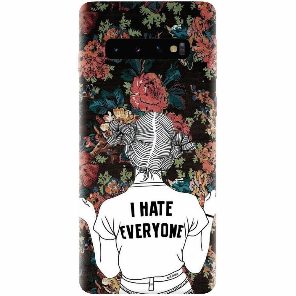 Husa silicon pentru Samsung Galaxy S10 Plus, I Hate Everyone