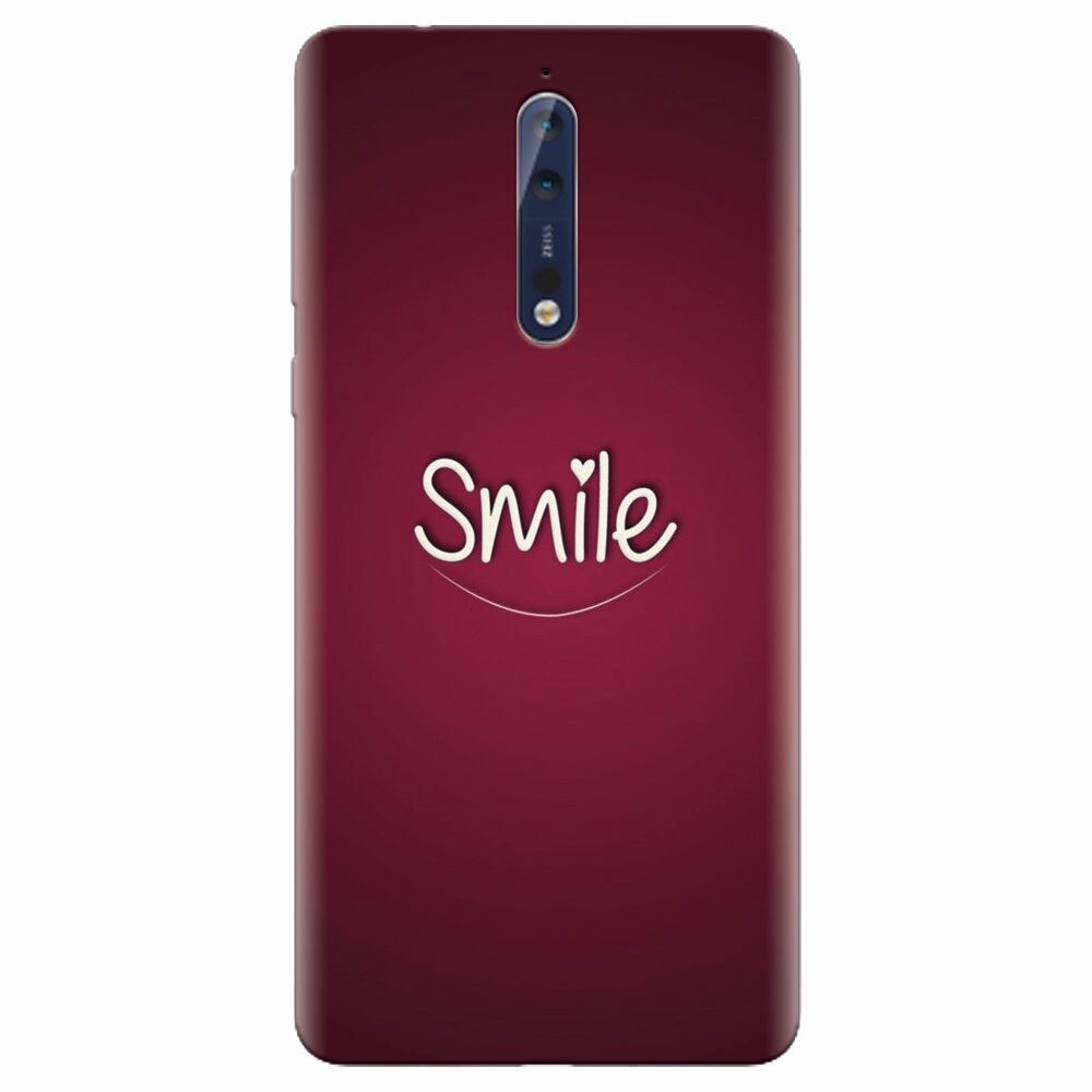 Husa silicon pentru Nokia 8, Smile Love