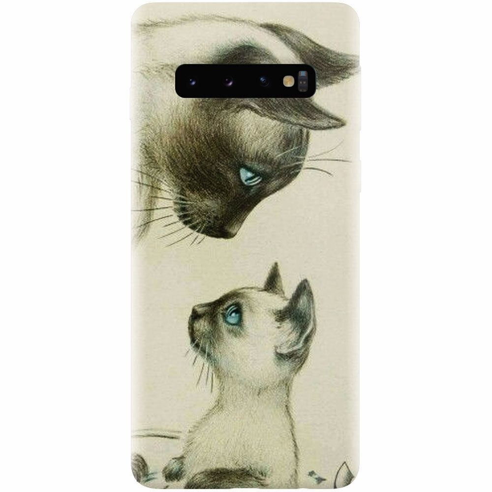 Husa silicon pentru Samsung Galaxy S10 Plus, Little Cat
