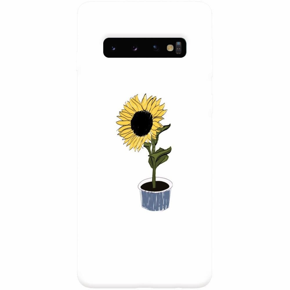 Husa silicon pentru Samsung Galaxy S10, Sun Flower