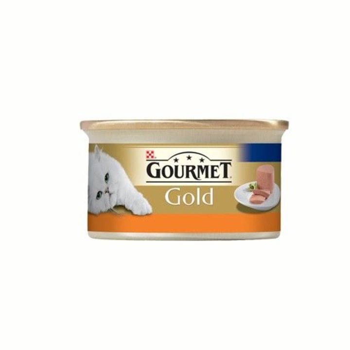Hrana umeda pentru pisici Gourmet Gold, Mousse Curcan, 24 x 85 g