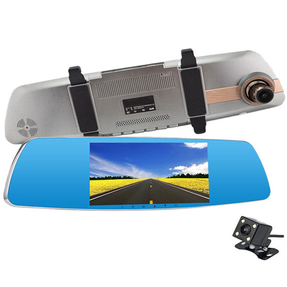 Camera Auto Oglinda iUni Dash 830, Dual Cam, Touchscreen 5 inch, Full HD, Night Vision, G Senzor, Unghi 170 grade