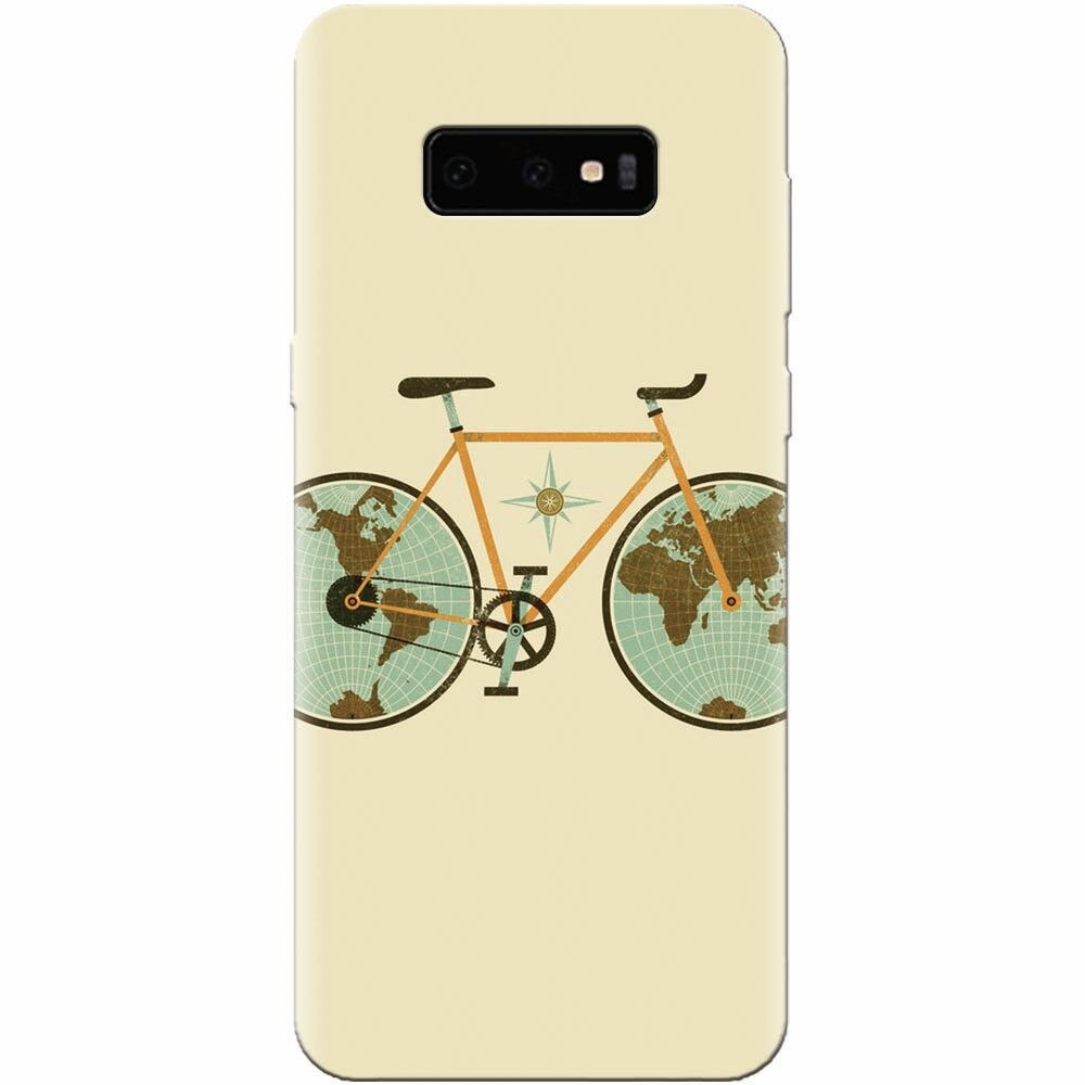 Husa silicon pentru Samsung Galaxy S10 Lite, Retro Bicycle Illustration
