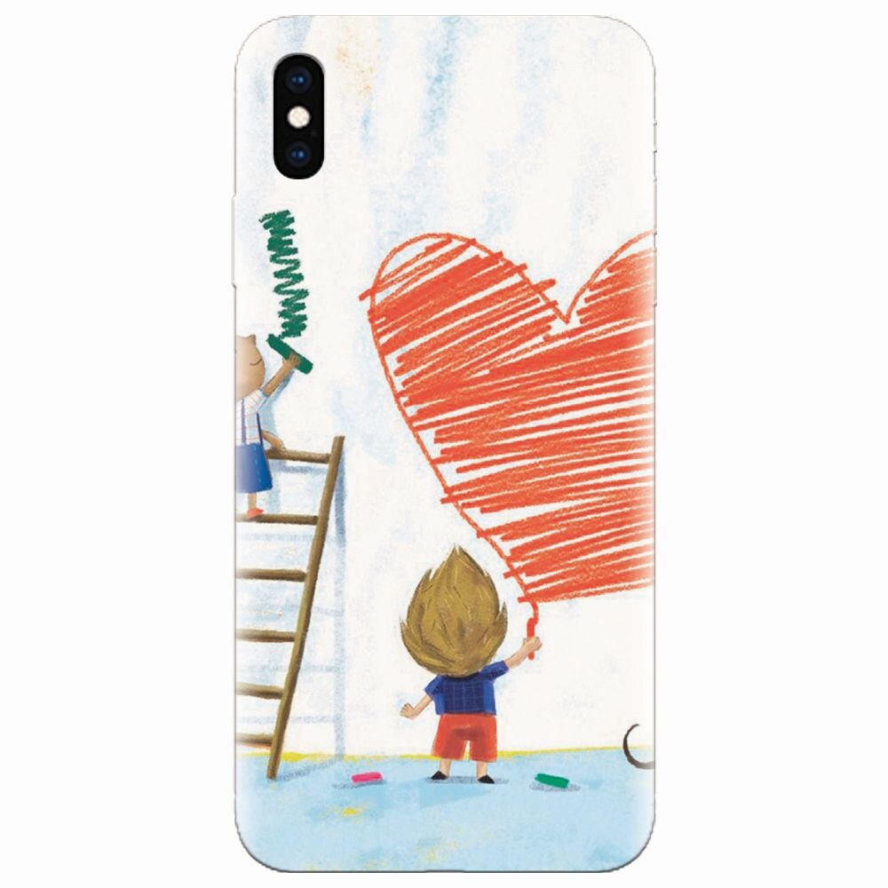 Husa silicon pentru Apple Iphone XS, I Love You Creatures